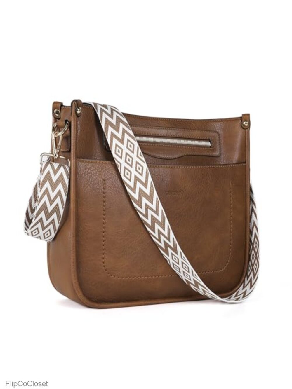 Vegan Leather Crossbody Bag Women Hobo Purse Adjustable Strap